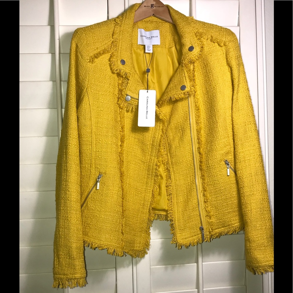 👒CARORINA BELLE - Mustard Tweed Jacket💐